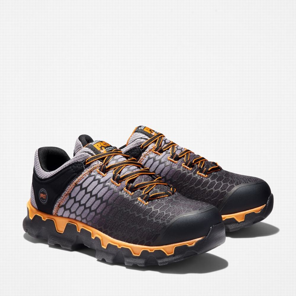 Timberland PRO® Powertrain Sport Alloy Burunlu İş Sneaker İş Ayakkabısı Erkek Gri Turuncu | TR-5970L