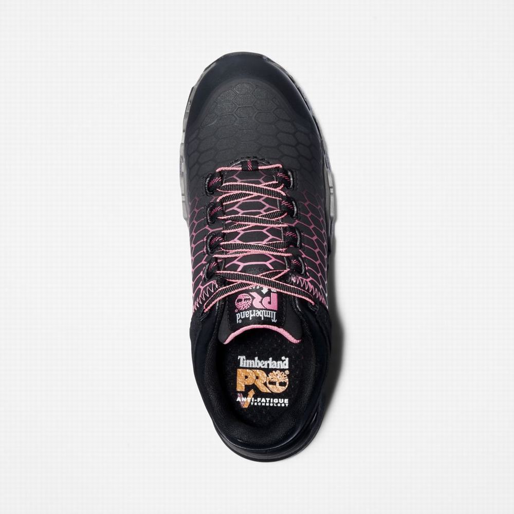 Timberland PRO® Powertrain Sport Alloy Burunlu İş Sneaker İş Ayakkabısı Kadın Siyah Pembe | TR-8372T