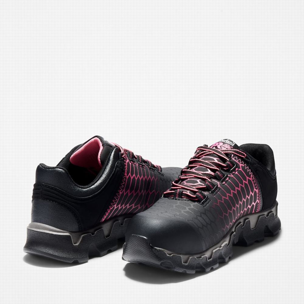 Timberland PRO® Powertrain Sport Alloy Burunlu İş Sneaker İş Ayakkabısı Kadın Siyah Pembe | TR-8372T