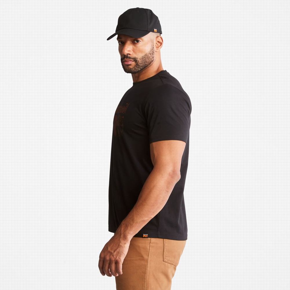 Timberland PRO® Textured Graphic Kısa-Sleeve Tişört Erkek Siyah | TR-2097X