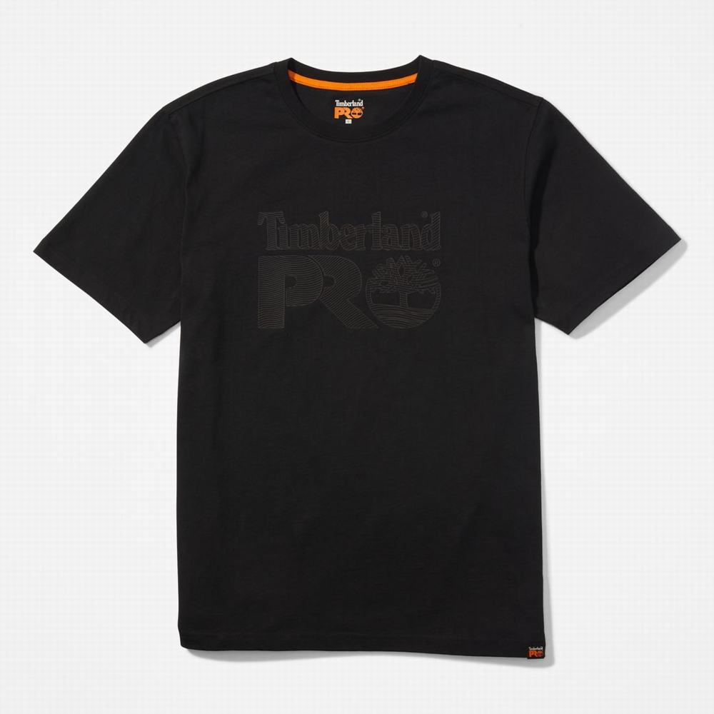 Timberland PRO® Textured Graphic Kısa-Sleeve Tişört Erkek Siyah | TR-2097X