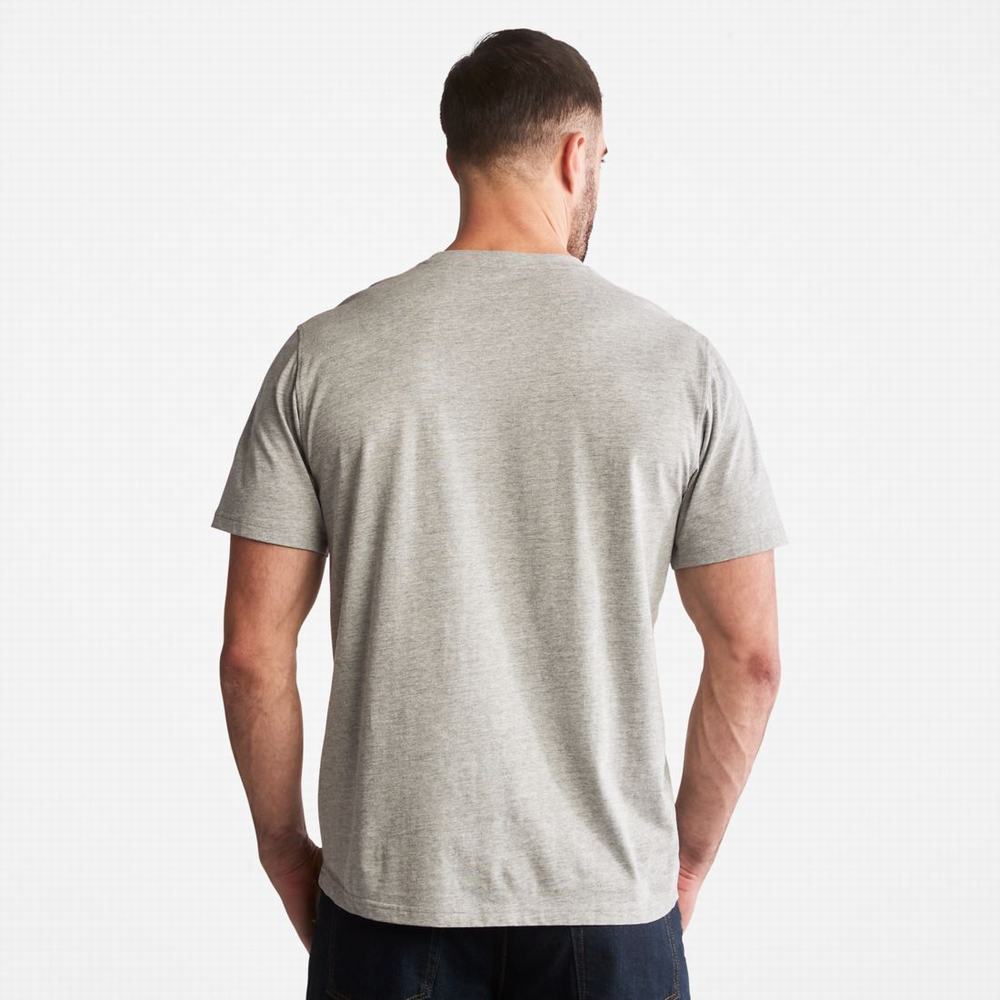 Timberland PRO® Textured Graphic Kısa-Sleeve Tişört Erkek Açık Gri | TR-6705Z