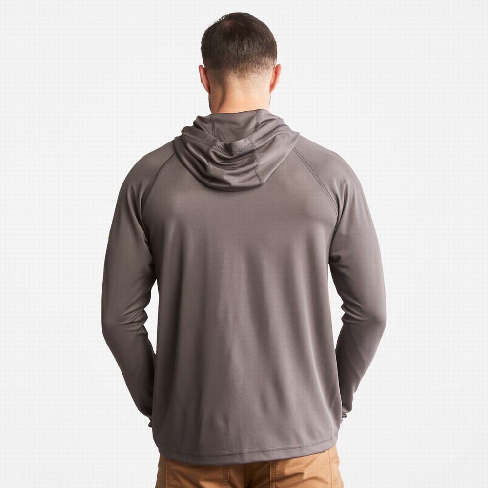 Timberland PRO® Wicking Good Kapüşonlu Sweatshirt Erkek Pewter | TR-6395X