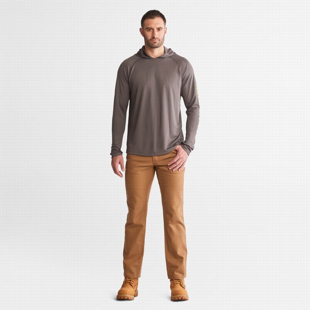 Timberland PRO® Wicking Good Kapüşonlu Sweatshirt Erkek Pewter | TR-6395X