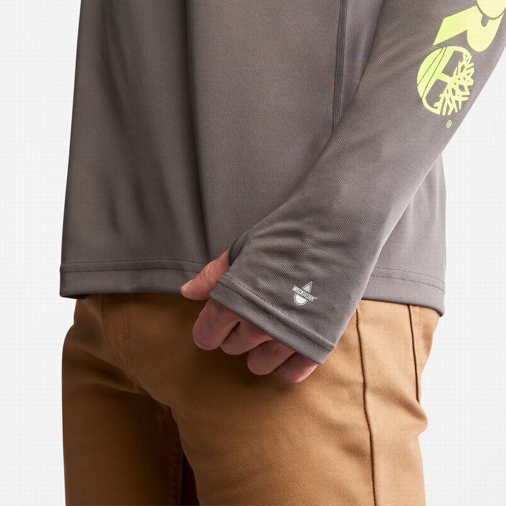 Timberland PRO® Wicking Good Kapüşonlu Sweatshirt Erkek Pewter | TR-6395X