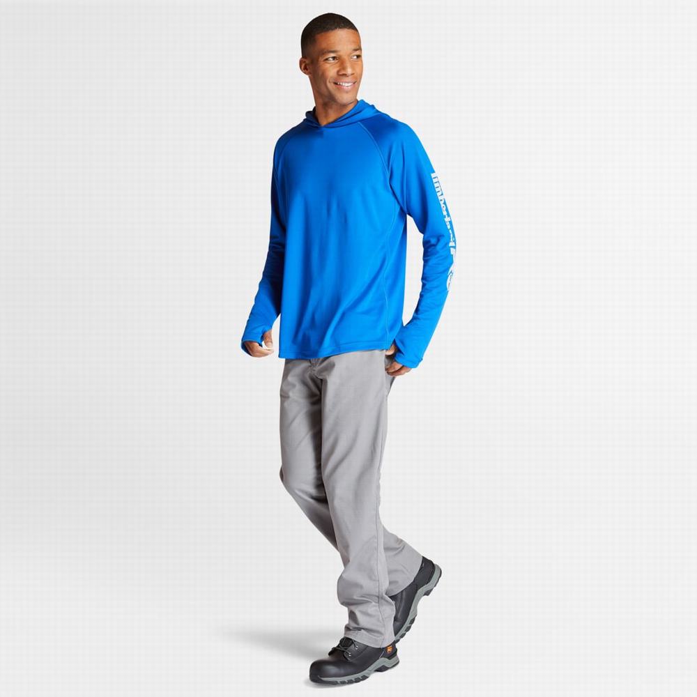Timberland PRO® Wicking Good Kapüşonlu Sweatshirt Erkek Mavi | TR-6534V