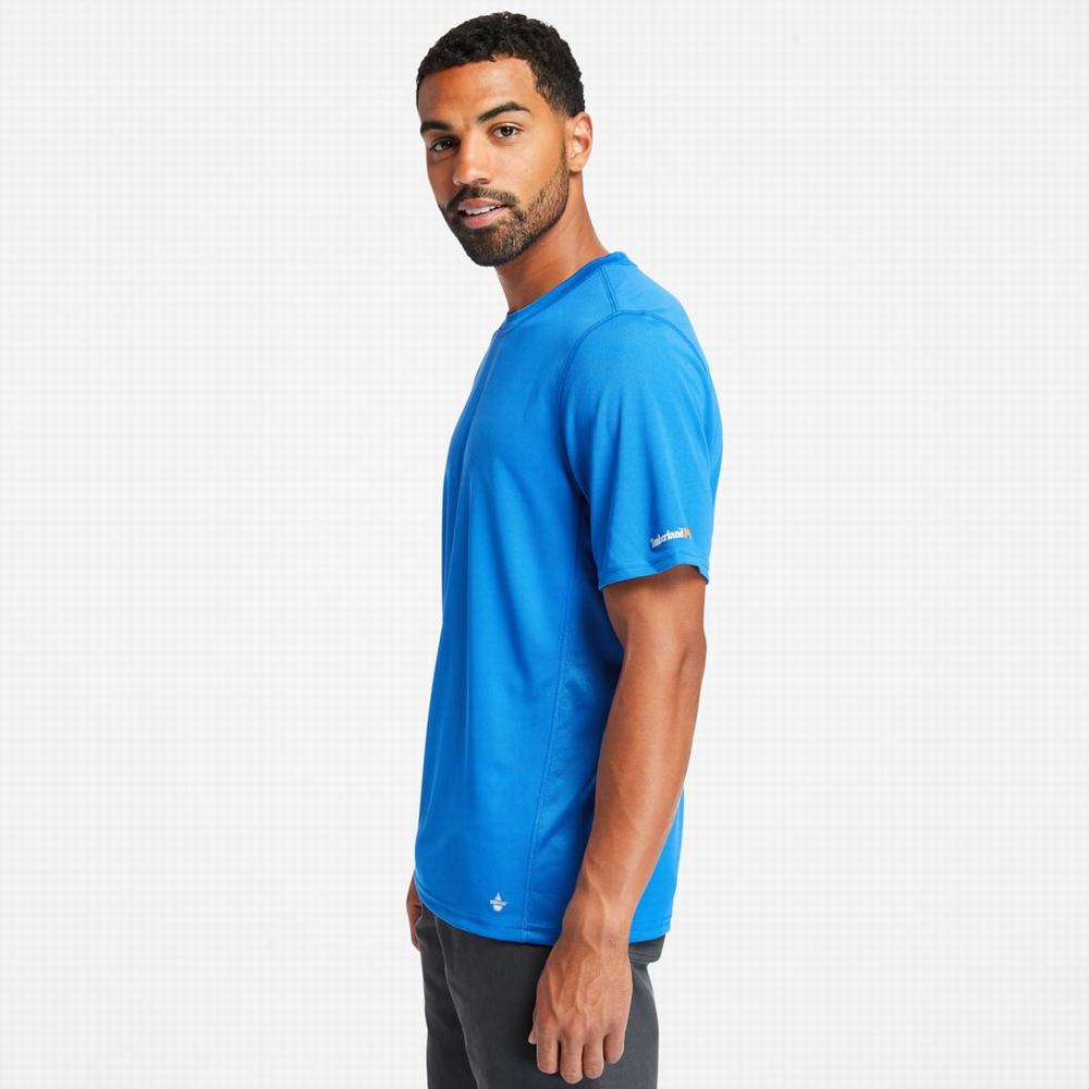 Timberland PRO® Wicking Good Kısa-Sleeve Tişört Erkek Mavi | TR-0281R