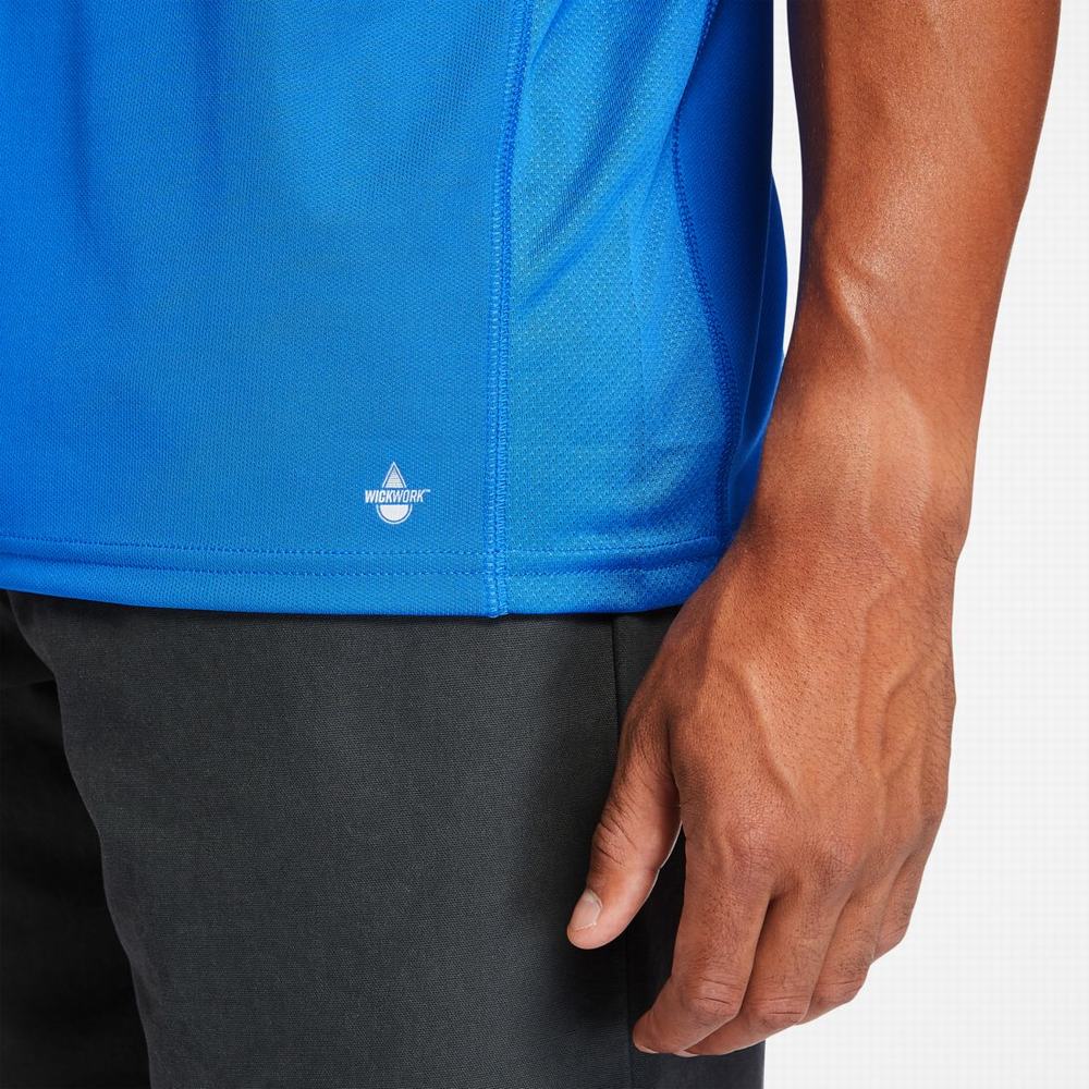 Timberland PRO® Wicking Good Kısa-Sleeve Tişört Erkek Mavi | TR-0281R