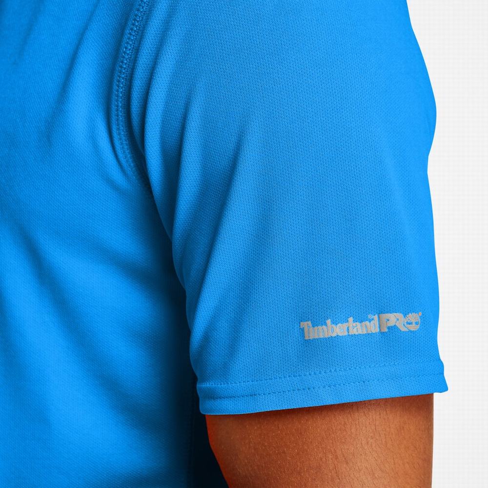 Timberland PRO® Wicking Good Kısa-Sleeve Tişört Erkek Mavi | TR-0281R