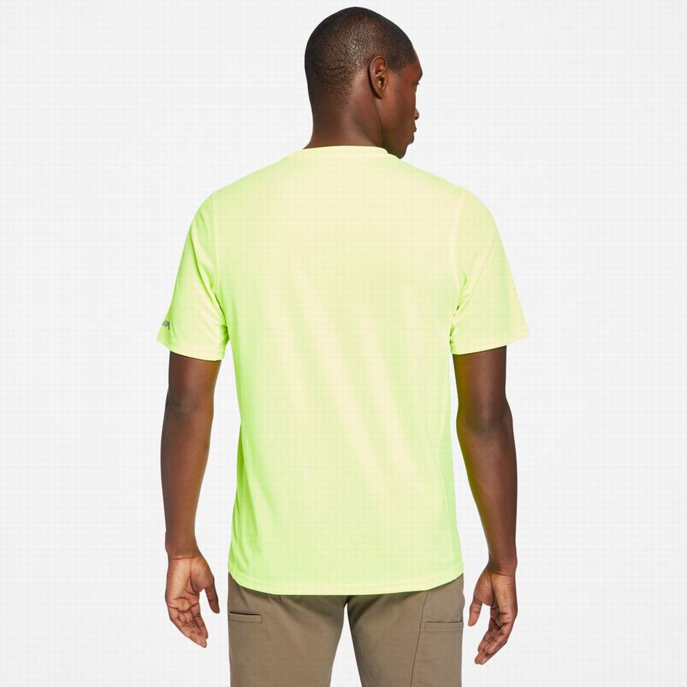 Timberland PRO® Wicking Good Kısa-Sleeve Tişört Erkek Sarı | TR-5607Y