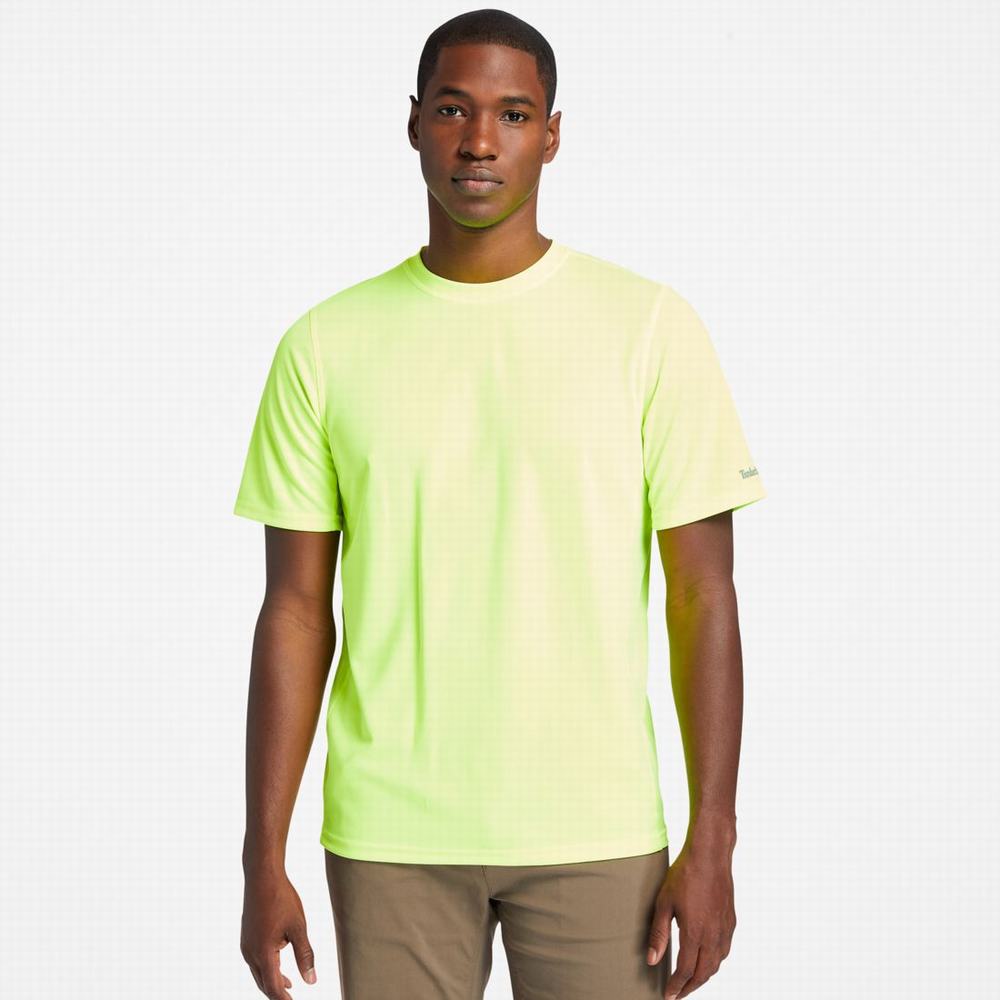Timberland PRO® Wicking Good Kısa-Sleeve Tişört Erkek Sarı | TR-5607Y