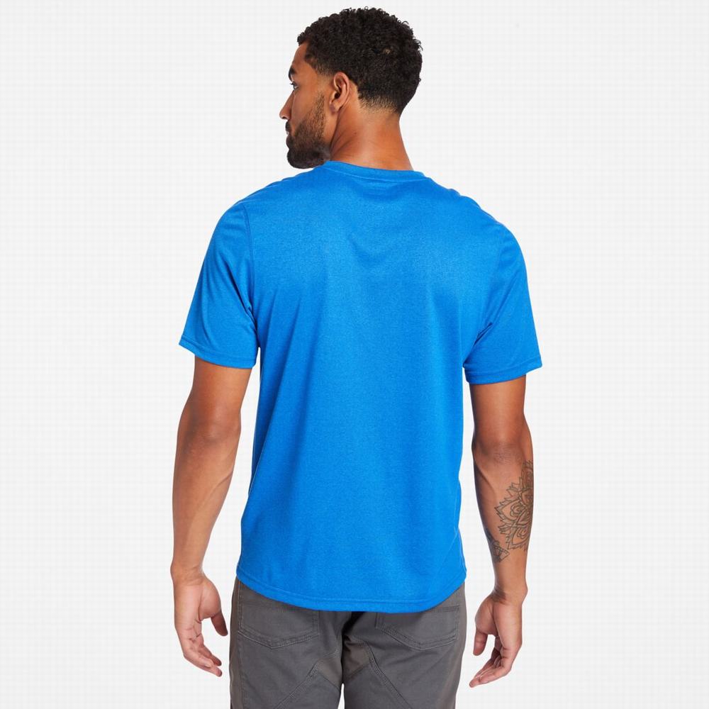 Timberland PRO® Wicking Good Sport Kısa-Sleeve Tişört Erkek Mavi | TR-0384E