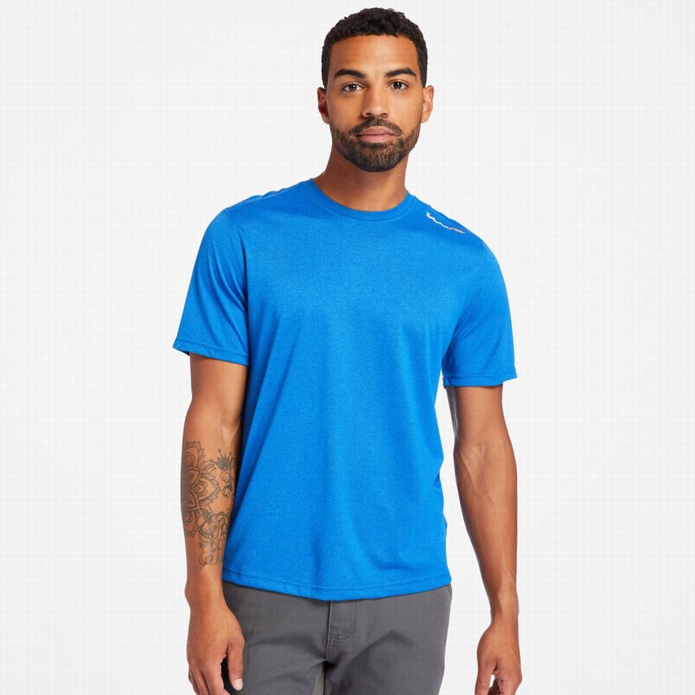 Timberland PRO® Wicking Good Sport Kısa-Sleeve Tişört Erkek Mavi | TR-0384E