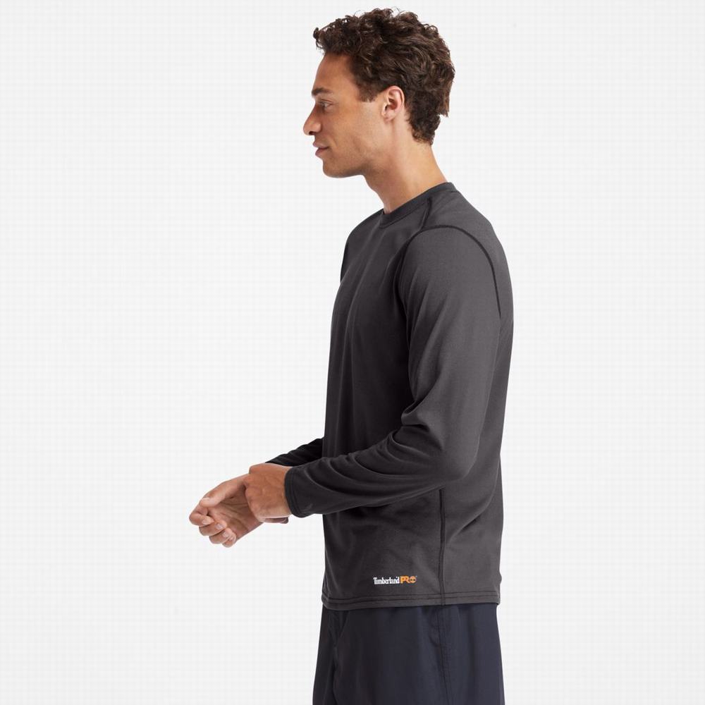 Timberland PRO® Wicking Good Sport Long-Sleeve Tişört Erkek Koyu Gri | TR-7140D