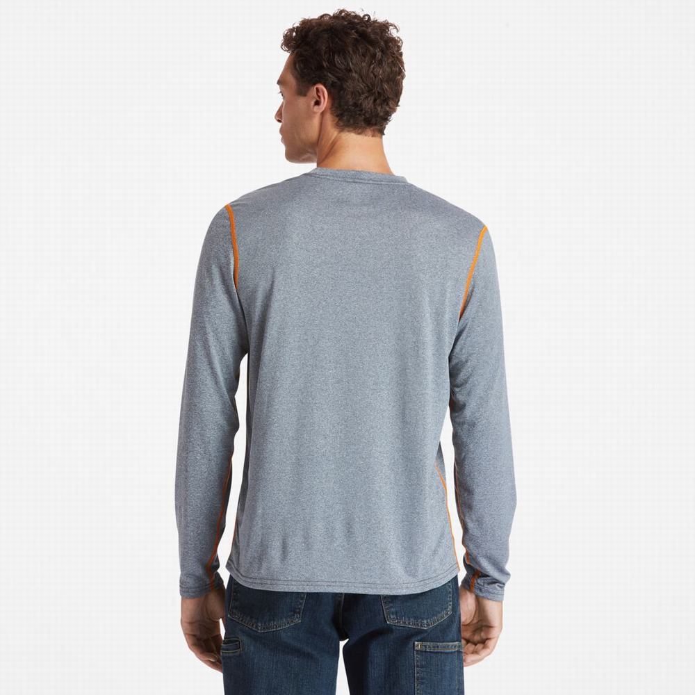 Timberland PRO® Wicking Good Sport Long-Sleeve Tişört Erkek Gri | TR-8160S
