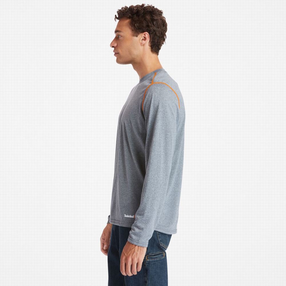 Timberland PRO® Wicking Good Sport Long-Sleeve Tişört Erkek Gri | TR-8160S