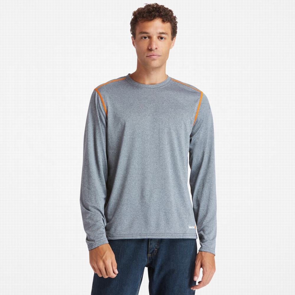 Timberland PRO® Wicking Good Sport Long-Sleeve Tişört Erkek Gri | TR-8160S