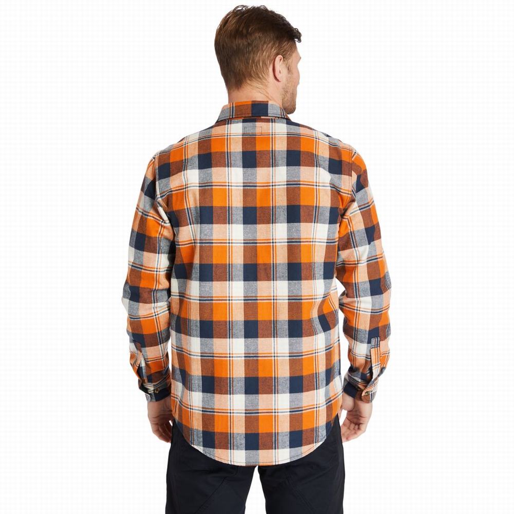 Timberland PRO® Woodfort Heavyweight Flannel İş Gömlek Erkek Turuncu | TR-2503Y
