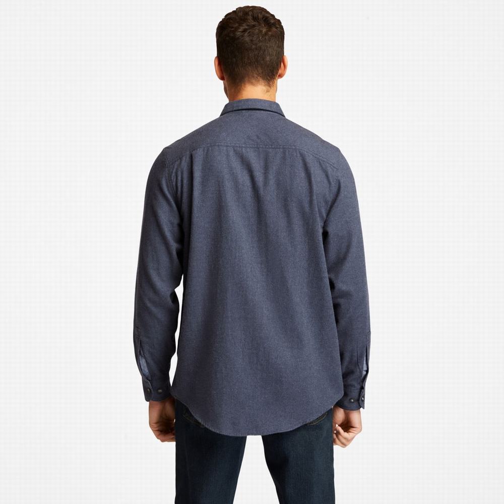 Timberland PRO® Woodfort Midweight Flannel İş Gömlek Erkek Lacivert | TR-2740E