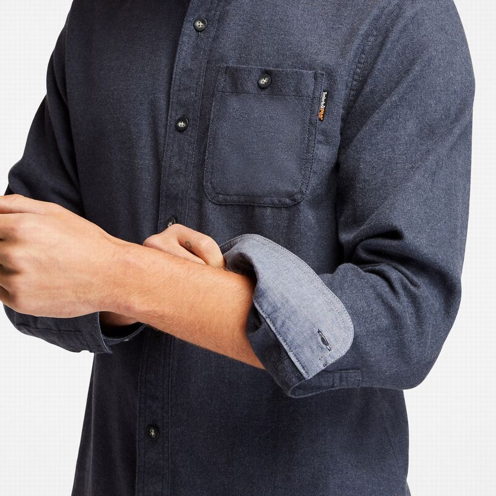 Timberland PRO® Woodfort Midweight Flannel İş Gömlek Erkek Lacivert | TR-2740E