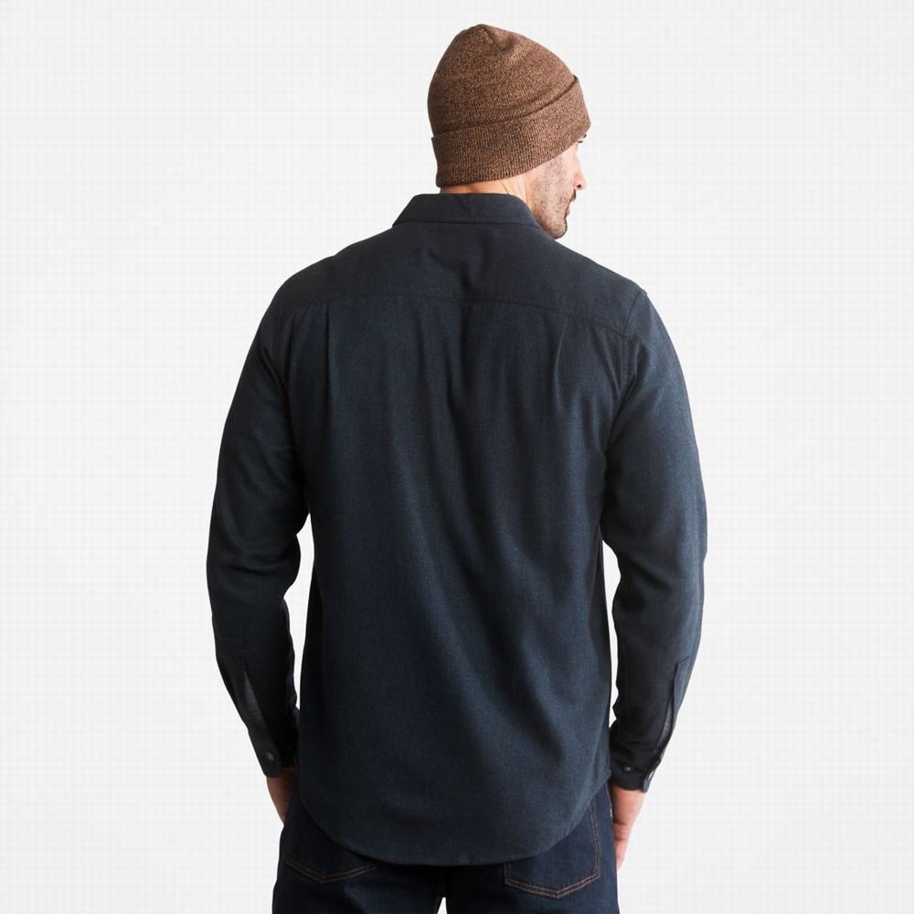 Timberland PRO® Woodfort Midweight Flannel İş Gömlek Erkek Mavi | TR-9764N