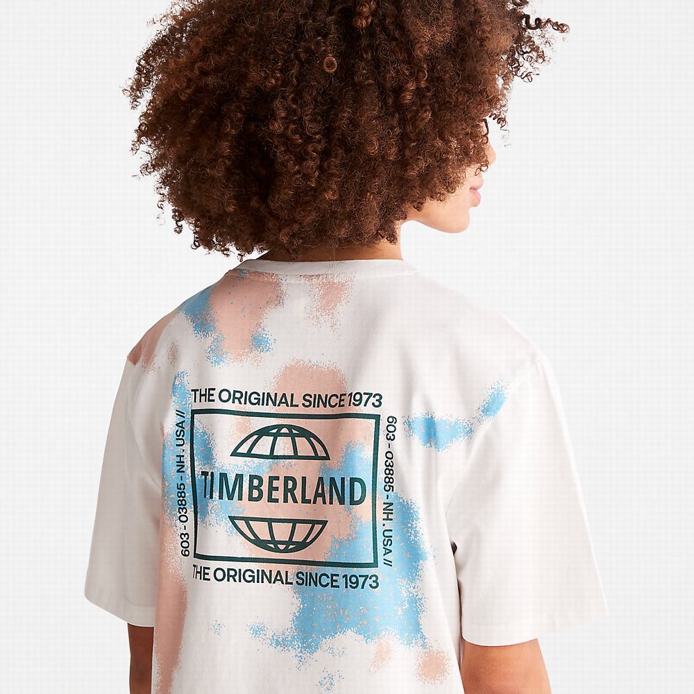 Timberland Paint Graphic Tişört Erkek Beyaz | TR-5386B