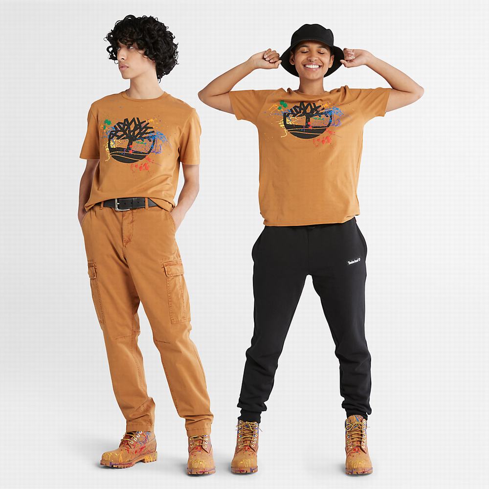 Timberland Paint Pride Tişört Erkek Kahverengi | TR-7389X