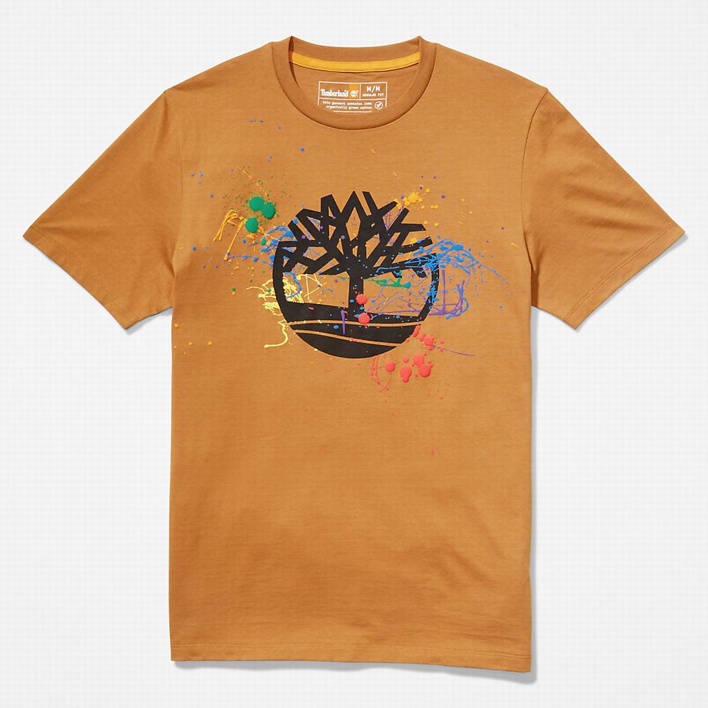 Timberland Paint Pride Tişört Erkek Kahverengi | TR-7389X