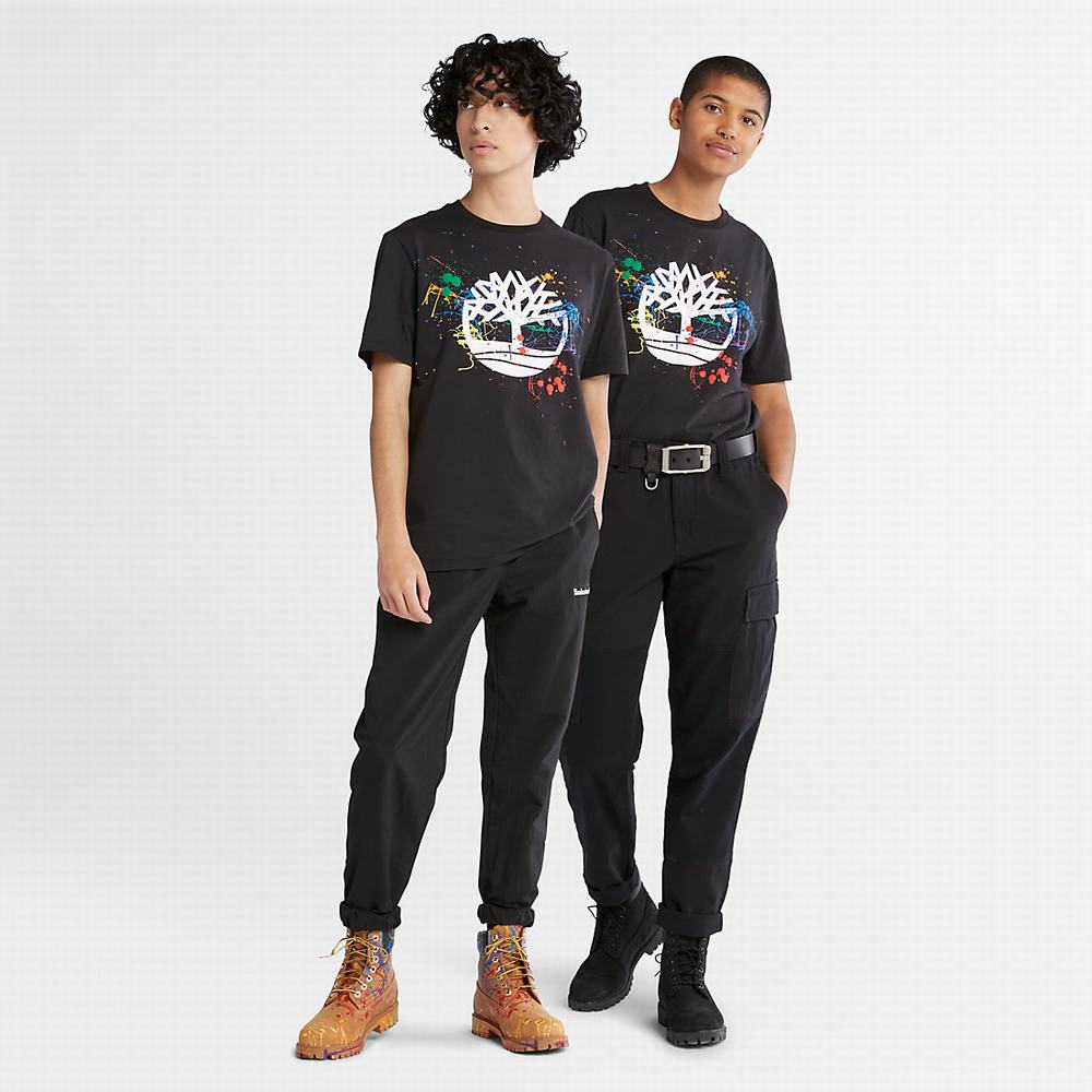Timberland Paint Pride Tişört Erkek Siyah | TR-0283Z