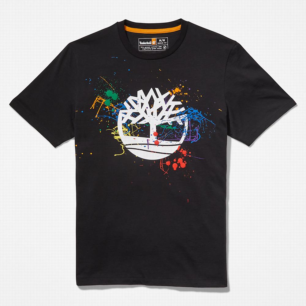 Timberland Paint Pride Tişört Erkek Siyah | TR-0283Z