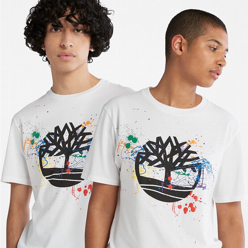 Timberland Paint Pride Tişört Kadın Beyaz | TR-2148U