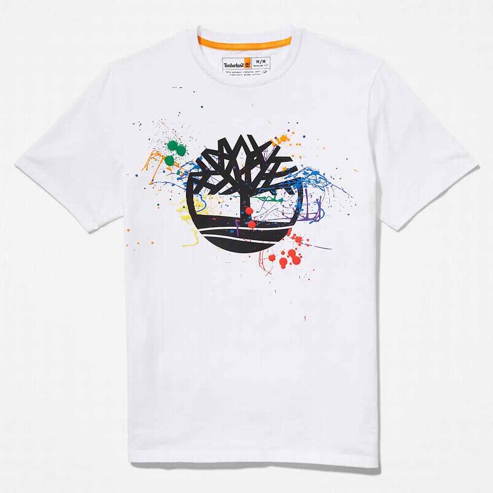 Timberland Paint Pride Tişört Kadın Beyaz | TR-2148U