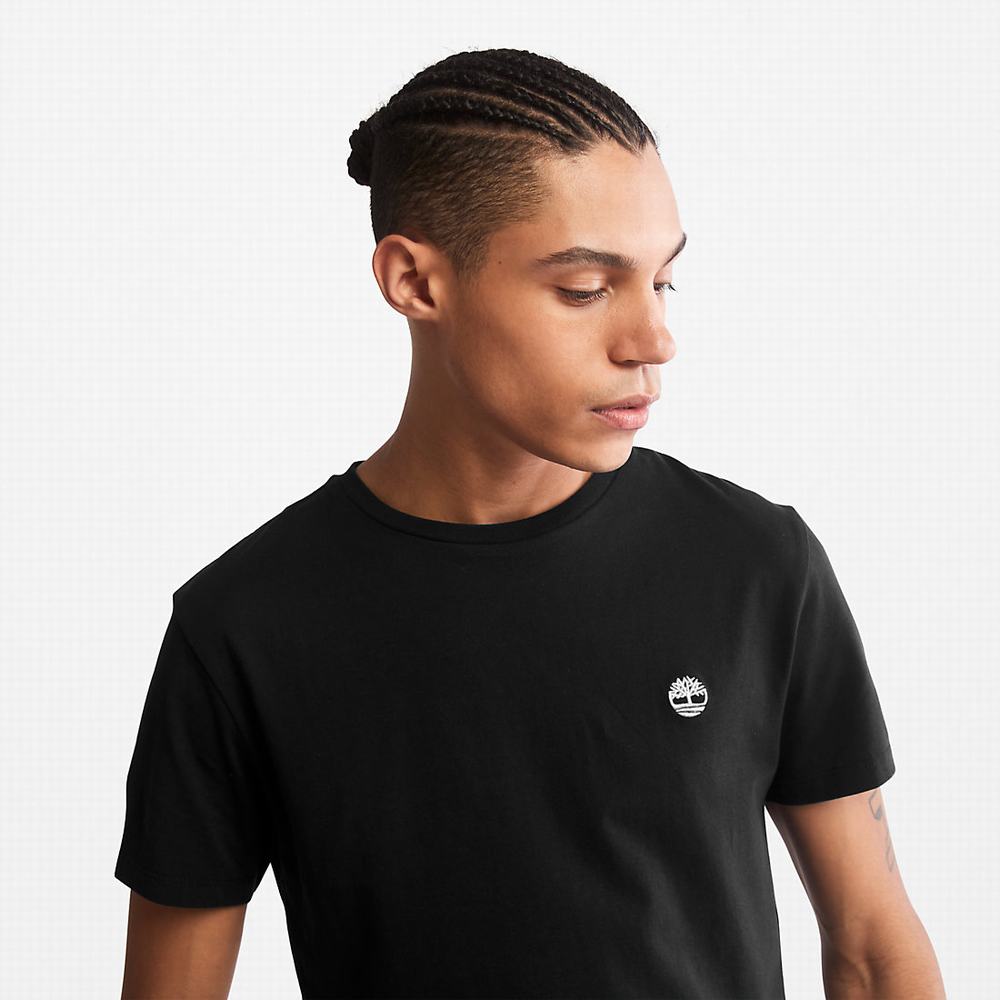 Timberland Pamuklu Logo Tişört Erkek Siyah | TR-4803Q