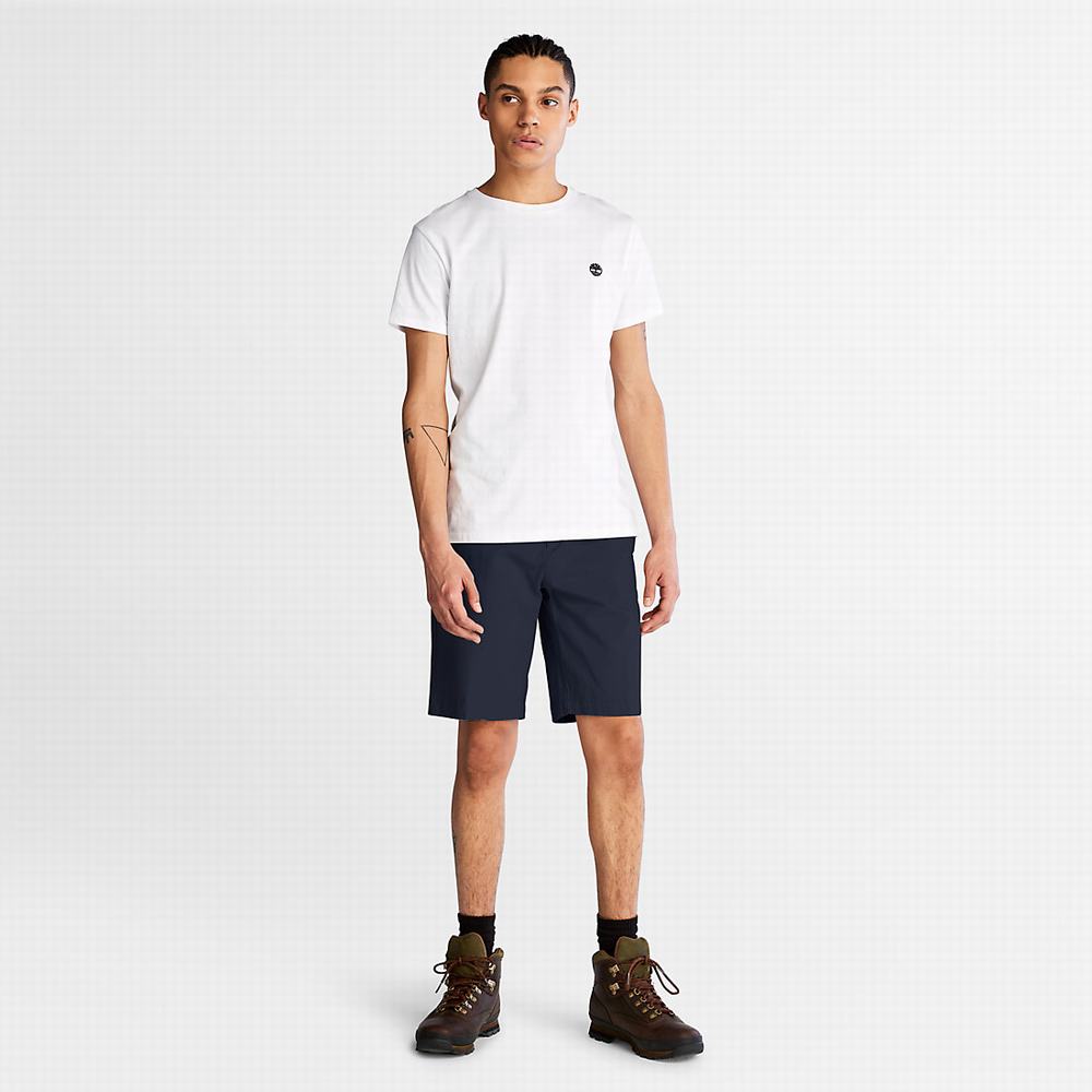 Timberland Pamuklu and Linen-Blend Şort Erkek Lacivert | TR-0256J