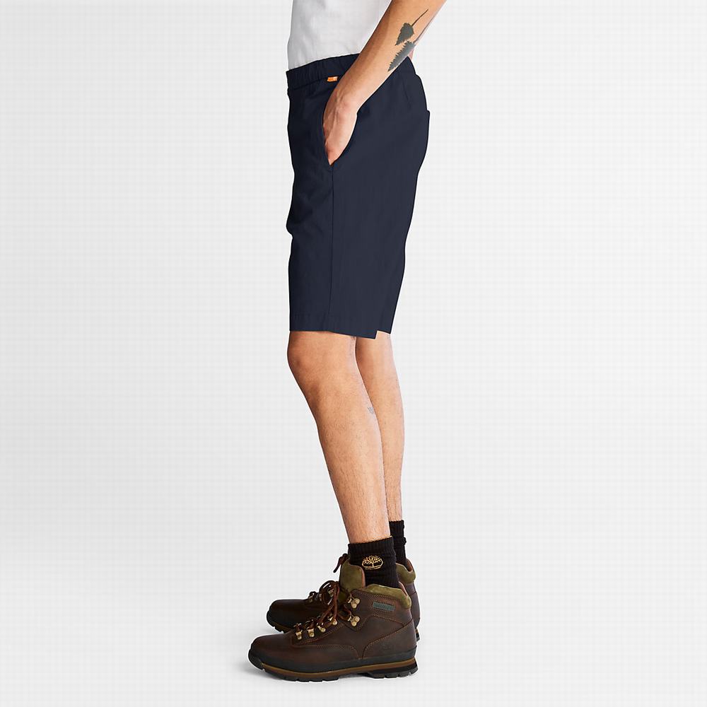 Timberland Pamuklu and Linen-Blend Şort Erkek Lacivert | TR-0256J