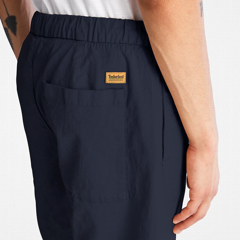 Timberland Pamuklu and Linen-Blend Şort Erkek Lacivert | TR-0256J