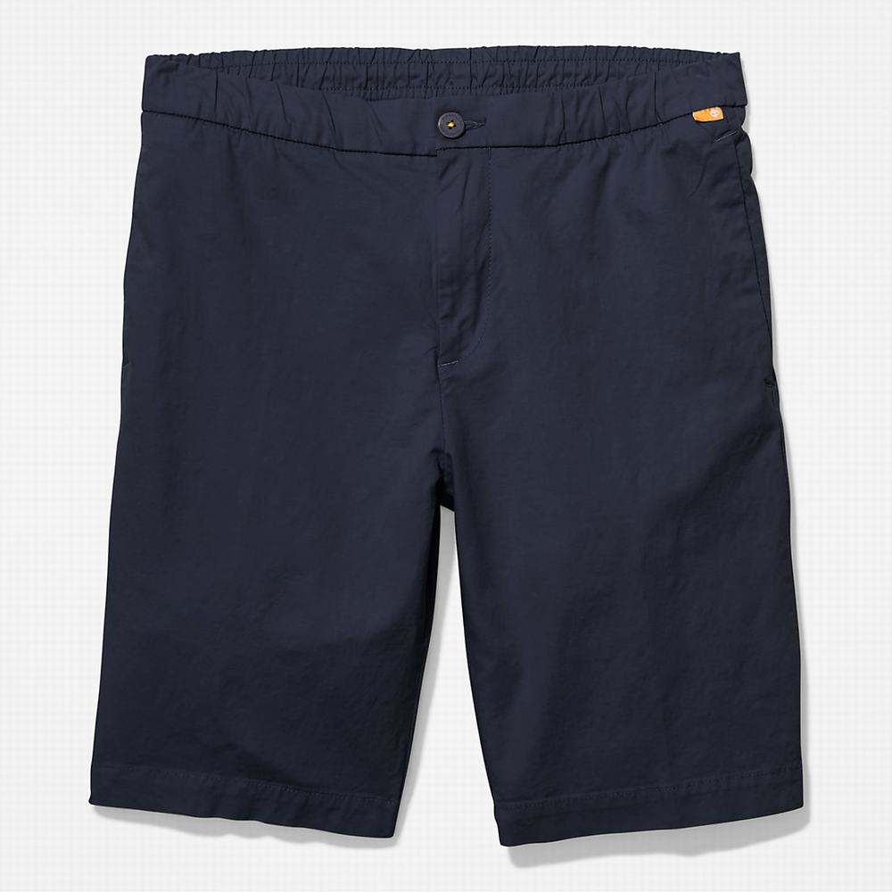 Timberland Pamuklu and Linen-Blend Şort Erkek Lacivert | TR-0256J
