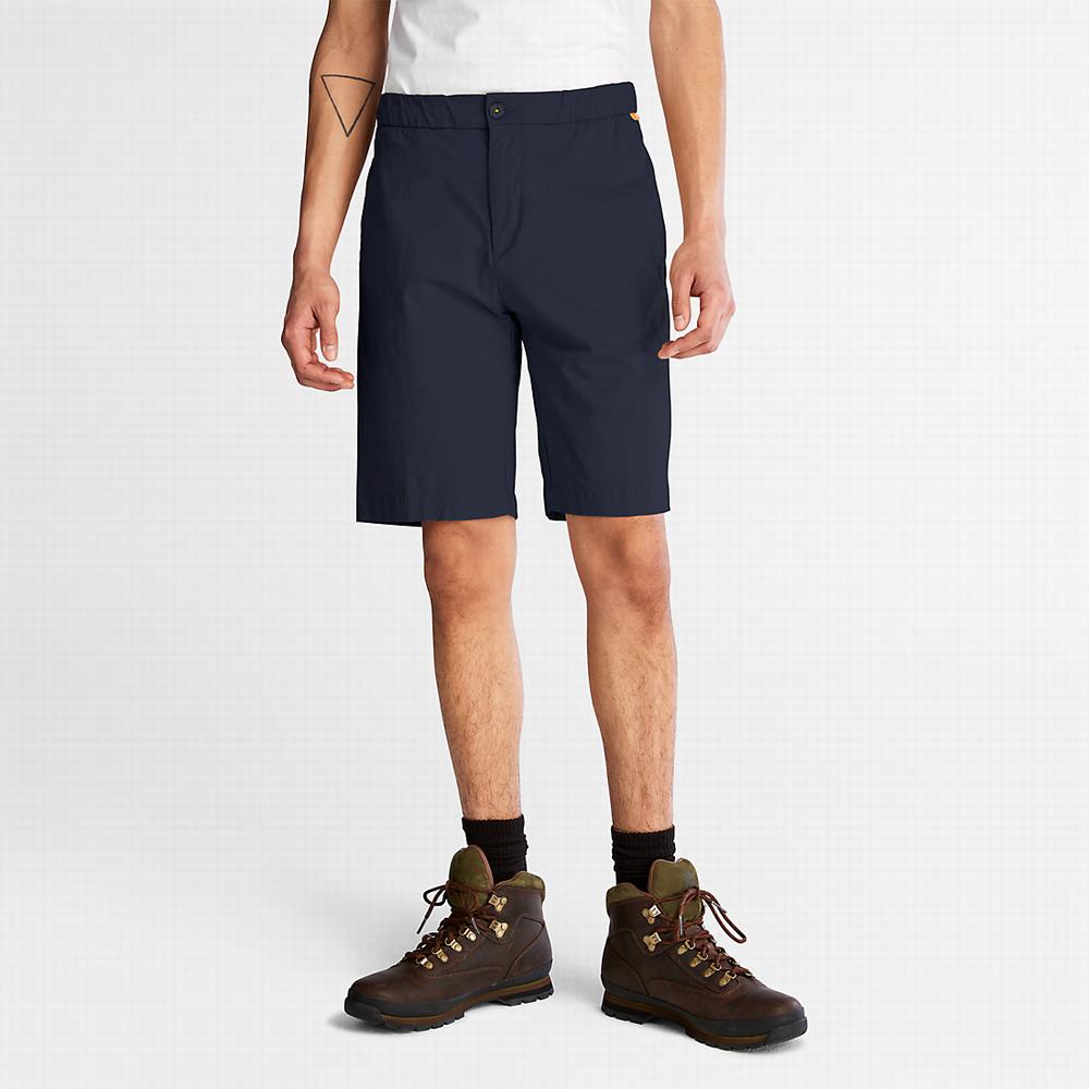 Timberland Pamuklu and Linen-Blend Şort Erkek Lacivert | TR-0256J