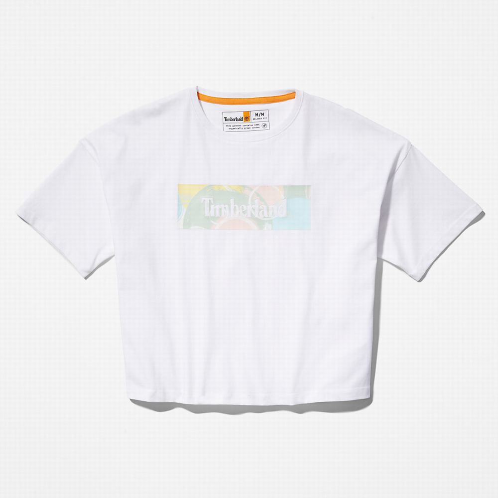 Timberland Pastel Tişört Kadın Beyaz | TR-3918C