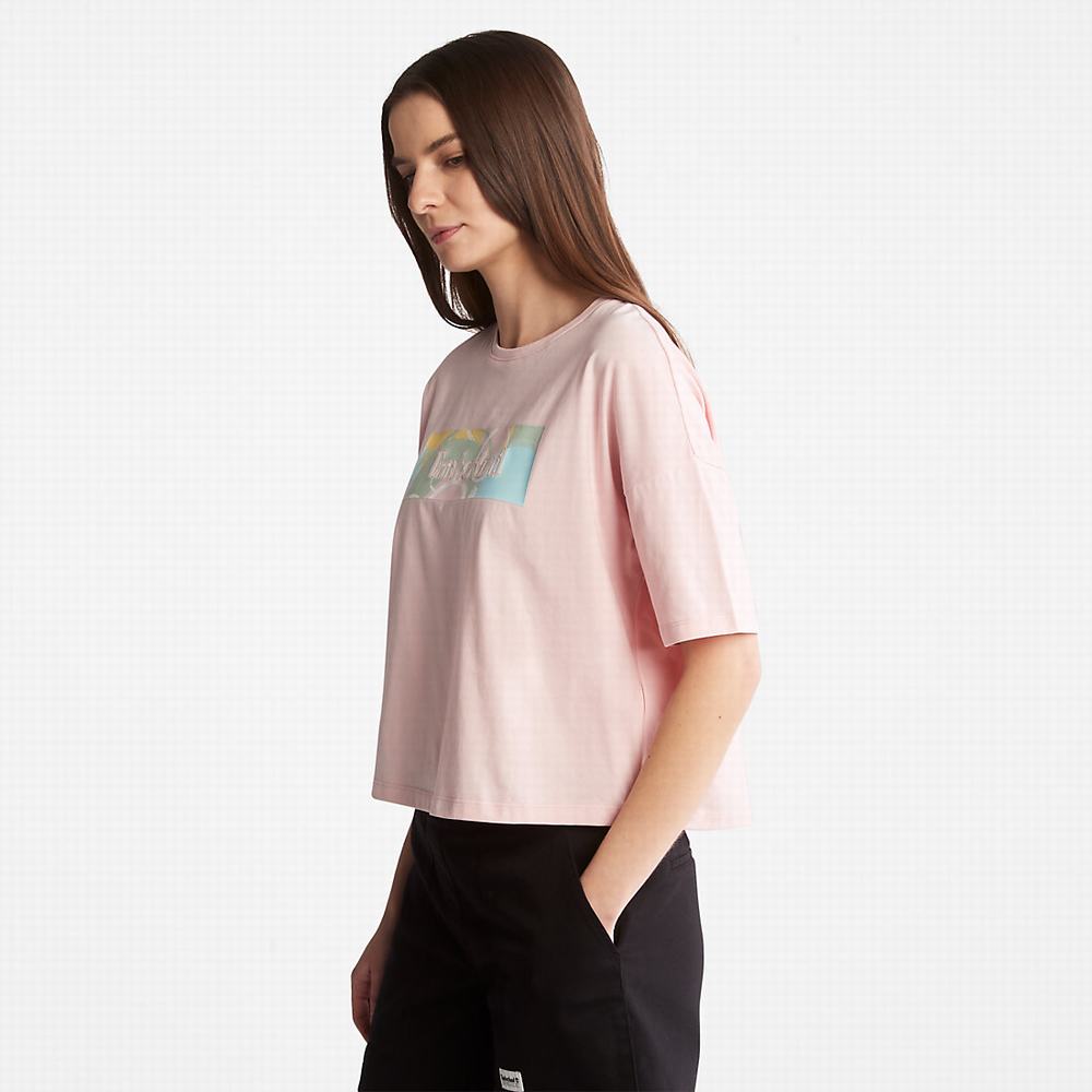 Timberland Pastel Tişört Kadın Pembe | TR-7261X