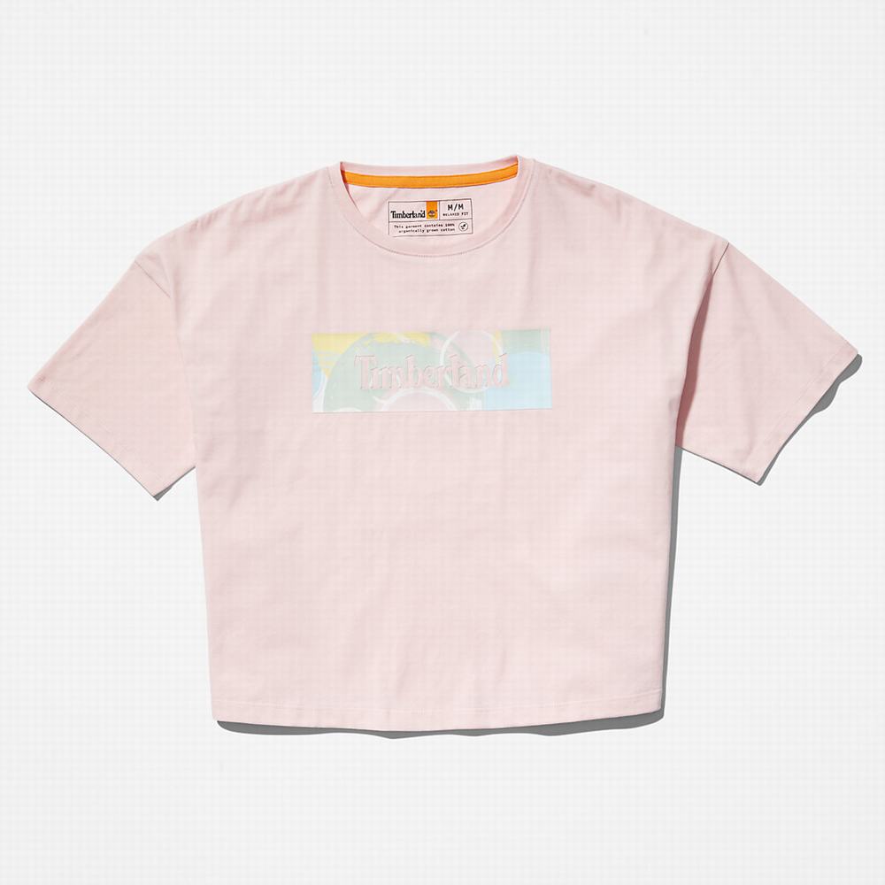 Timberland Pastel Tişört Kadın Pembe | TR-7261X