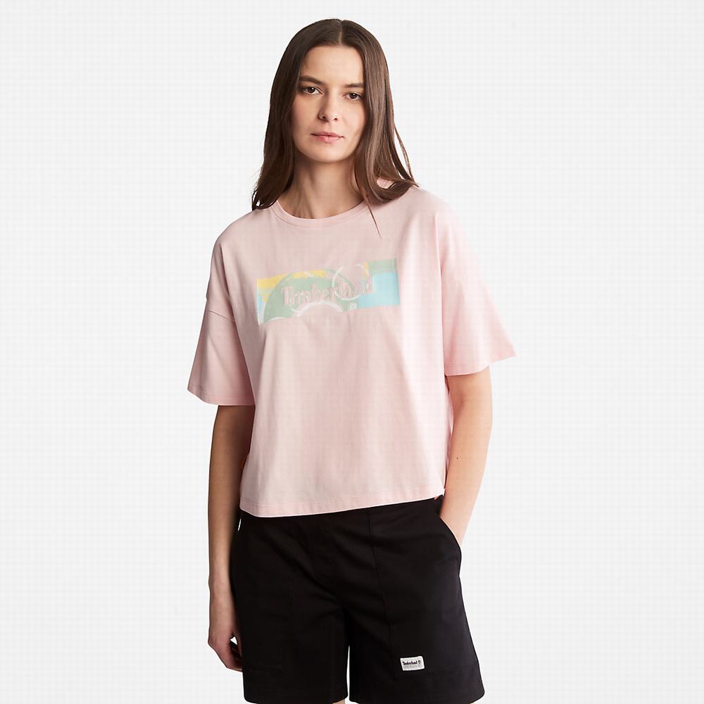 Timberland Pastel Tişört Kadın Pembe | TR-7261X
