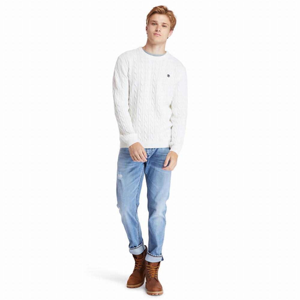 Timberland Phillips Brook Cable-knit Kazak Erkek Bej Rengi | TR-4368R