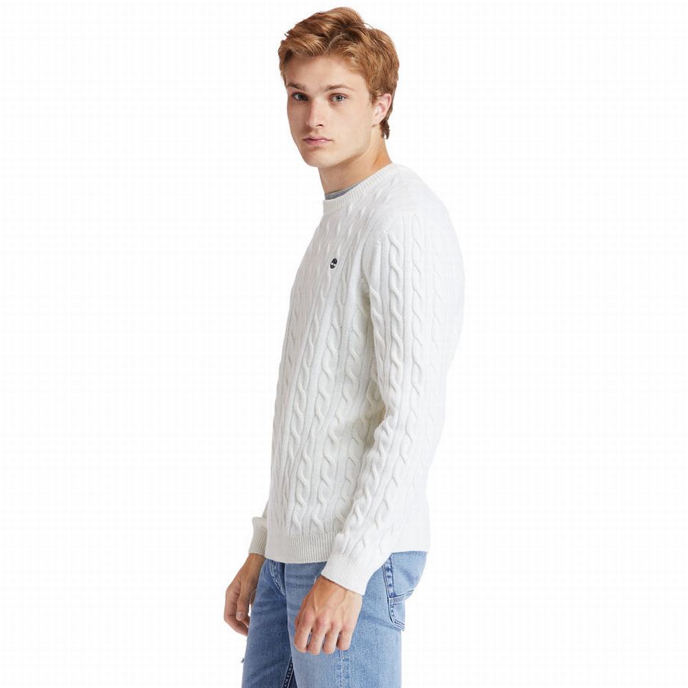 Timberland Phillips Brook Cable-knit Kazak Erkek Bej Rengi | TR-4368R