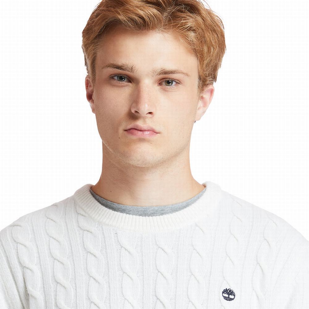 Timberland Phillips Brook Cable-knit Kazak Erkek Bej Rengi | TR-4368R