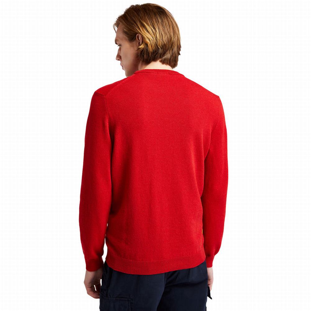 Timberland Phillips Brook Crewneck Süveter Erkek Kırmızı | TR-0194D