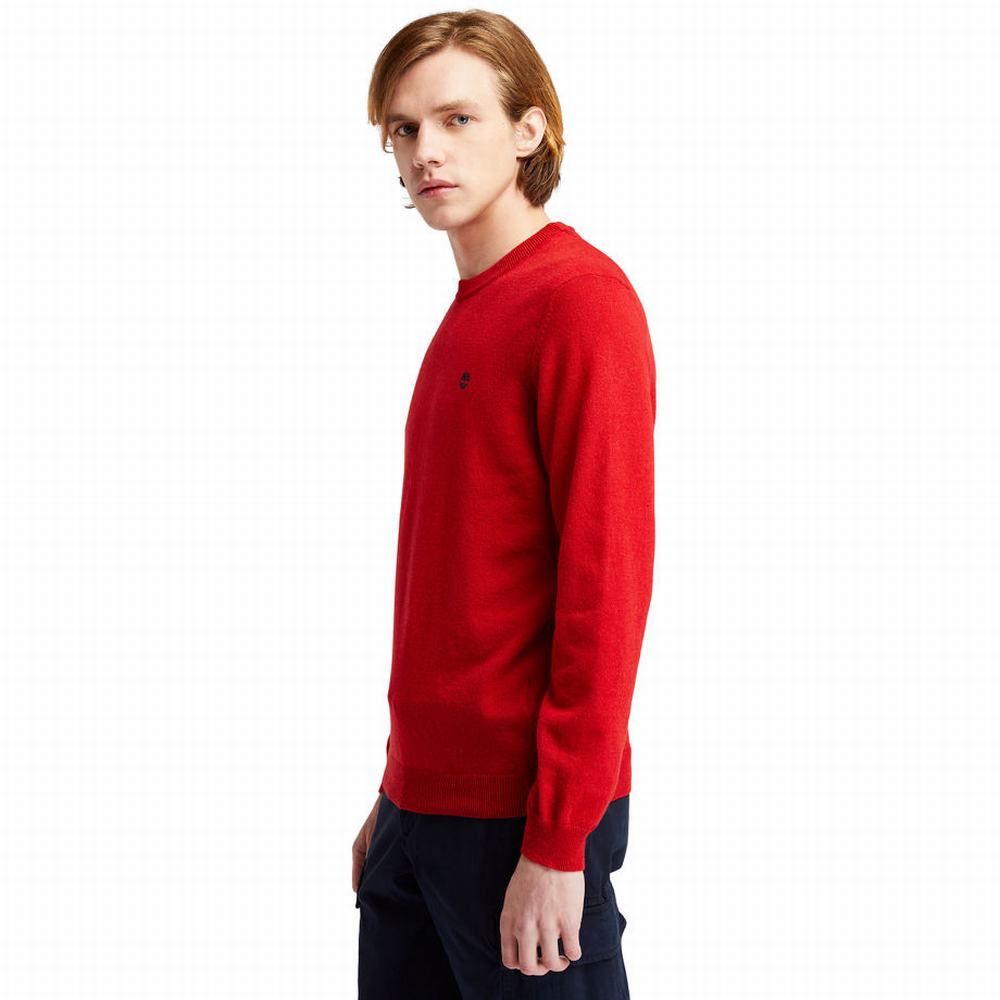 Timberland Phillips Brook Crewneck Süveter Erkek Kırmızı | TR-0194D