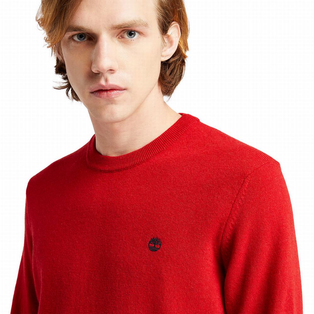 Timberland Phillips Brook Crewneck Süveter Erkek Kırmızı | TR-0194D
