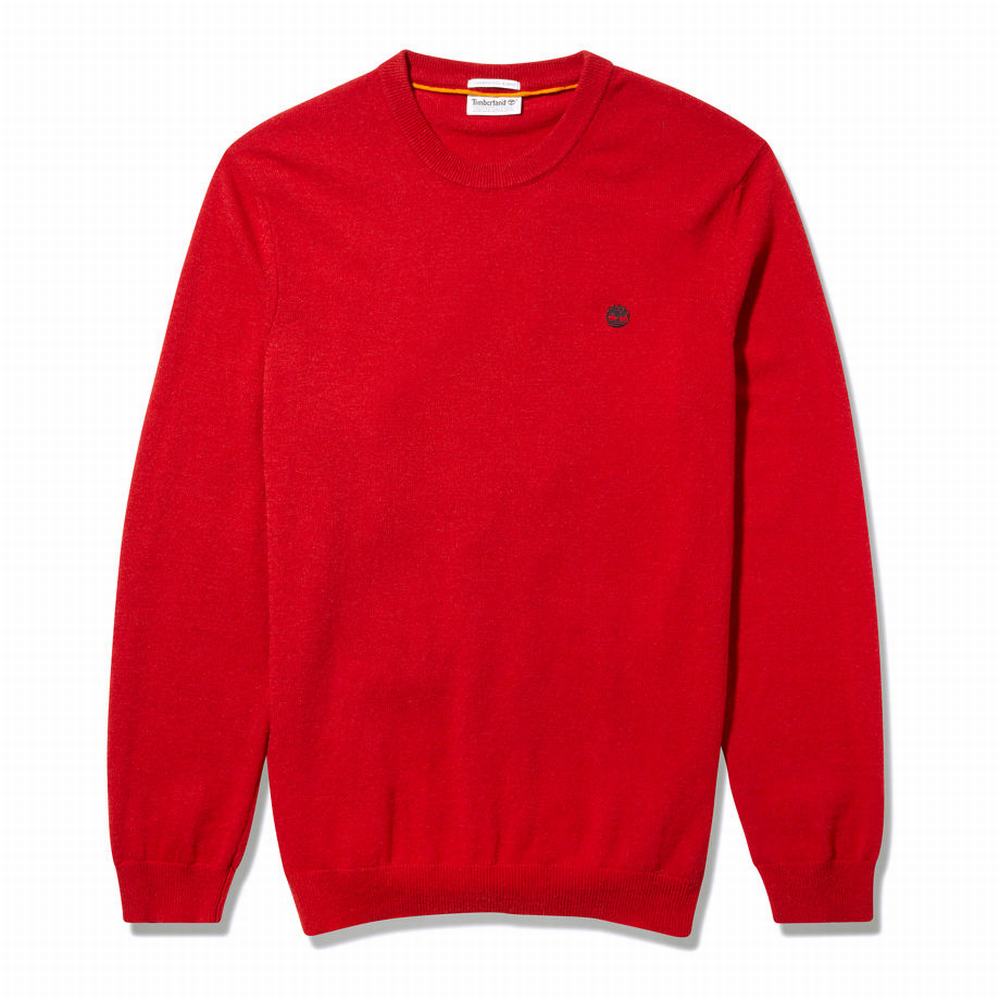 Timberland Phillips Brook Crewneck Süveter Erkek Kırmızı | TR-0194D