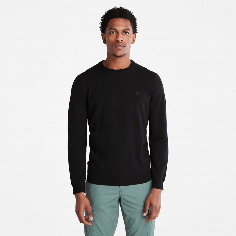 Timberland Phillips Brook Yün-Blend Crewneck Kazak Erkek Siyah | TR-1430H